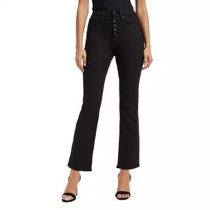 Good American Good Legs Button Front Slim Fit Straight Jean Size 10/30